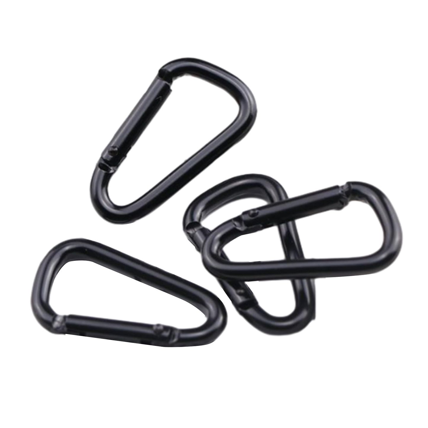 4 Pcs Heavy Duty Spring Snap Hook Small Mountaineering Buckle D Rings Clip Hook Climbing Carabiner Keychain Clip Aluminum Alloy Climbing Carabiner Portable Lightweight Carabiner Durable Backpack