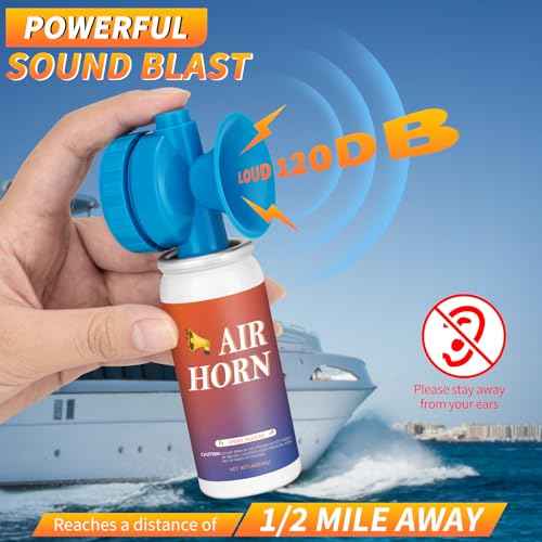 Air Horns for Safety Loud Marine, Air Horns Can 1.4oz Mini Small Handheld for Boat Sporting Events Emergency Use Camping Hiking Outdoor