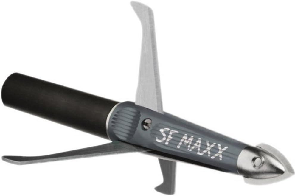 New Archery Products Spitfire Maxx 1.75" Cutting Diameter 3-Blade Durable Precise Bowhunting Front-Deploying Mechanical Broadhead - 3 Pack