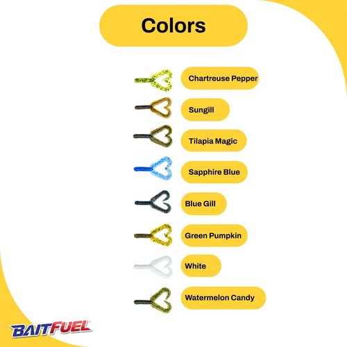 BAITFUEL Twin Tail Creature Bait Infused with Supercharged X55 Formula Gel | 3-Inch, White