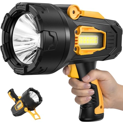 Rechargeable 2,000,000 Lumens LED Spotlight with Cob Light for Outdoor Camping Boating