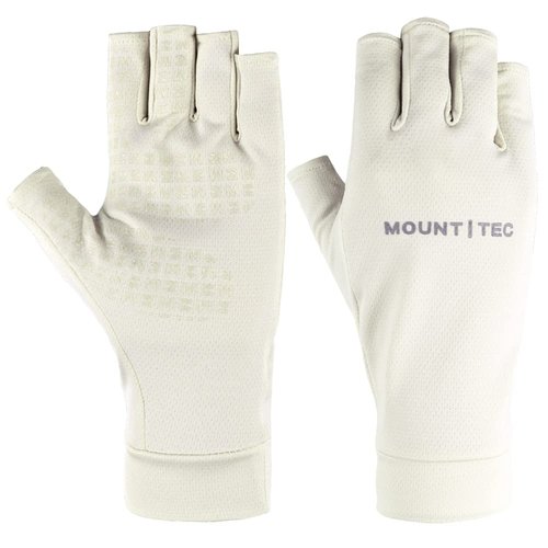 MOUNT TEC Unisex Outdoor Activities Fingerless Gloves UPF 50+ UV Protective Summer Sun Glove for Fishing Driving Hiking Running Boating (Beige,S)
