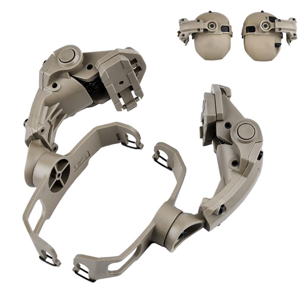 ARC Rail Adapter for Tactical Helmets, Fast Helmets Accessories Compatible with Walker's Razor and Razor Digital Earmuffs (Tan)