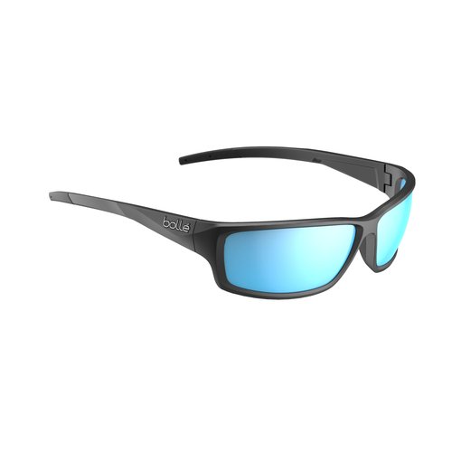 Bollé - CERBER, Black Matte, Sky Blue Polarized, Medium-Large, Sunglasses, Unisex, Adult