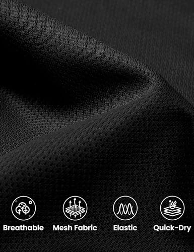 Auranso Boys Sweatpants Kids Mesh Athletic Pants Quick Dry Joggers Black 13-14 Years