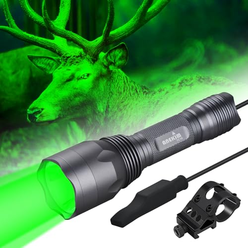 ANEKIM Green Hunting Light Kit - 1800 Lumens, 1200m Range, Waterproof