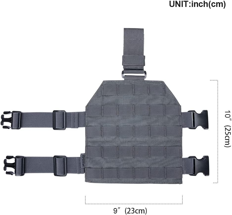 EXCELLENT ELITE SPANKER Tactical MOLLE Drop Leg Platform Universal Drop Leg Panel with Adjustable Belt & Thigh Straps