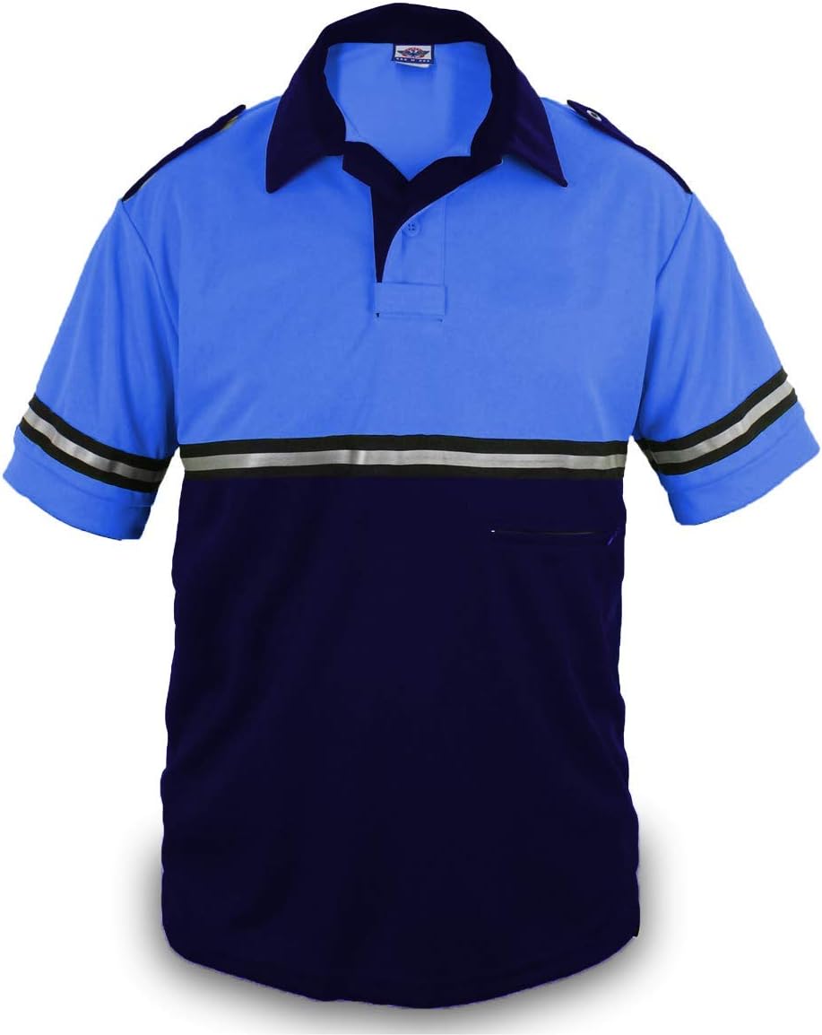 Reflective Two-Tone Bike Patrol Shirt with Zipper Pocket - First Class Safety Gear