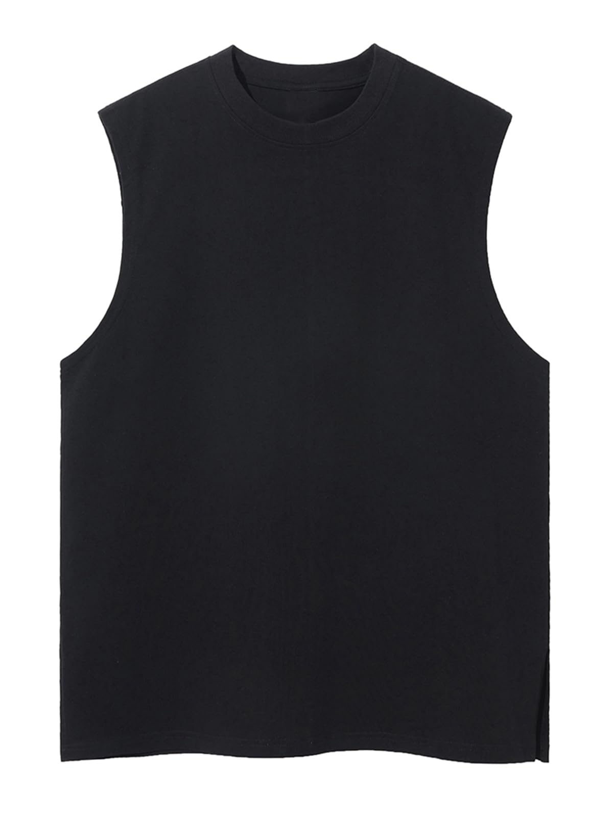 3 Pack Mens Workout Tank Tops Sleeveless Tee Shirts Men Muscle Shirt Gym Cotton T Shirts Running Beach Loose Fit Tee（XZG,BKWTWT,L