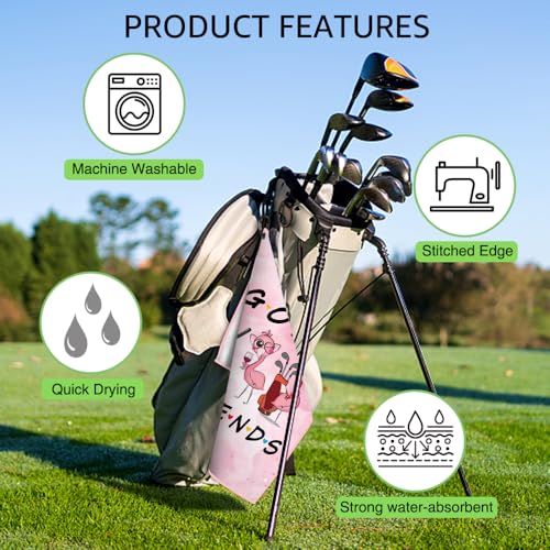 Pink Golf Towel for Men Women - Funny Printed Pink Golf Friend Gift - Variation Pink7