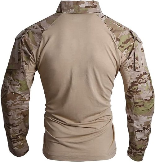 EMERSONGEAR Tactical Men Combat Shirt,Army Airsoft BDU Outdoor Shirt,G3 Paintball Long Sleeve T-Shirt Top