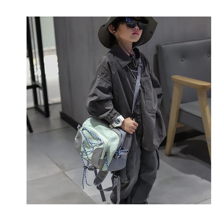 JENAGREEN Waterproof Sling Backpack Crossbody Sling Bag for Women Men, Multipurpose Travel Hiking Adjustable Chest Bag Casual Daypack with Anti-theft Pocket