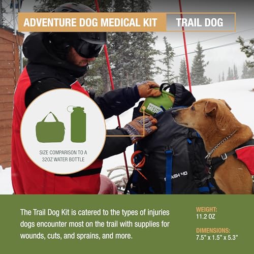 Dog First Aid Kit with Dressings, Bandages & Tools - Lightweight Pet Emergency Pack