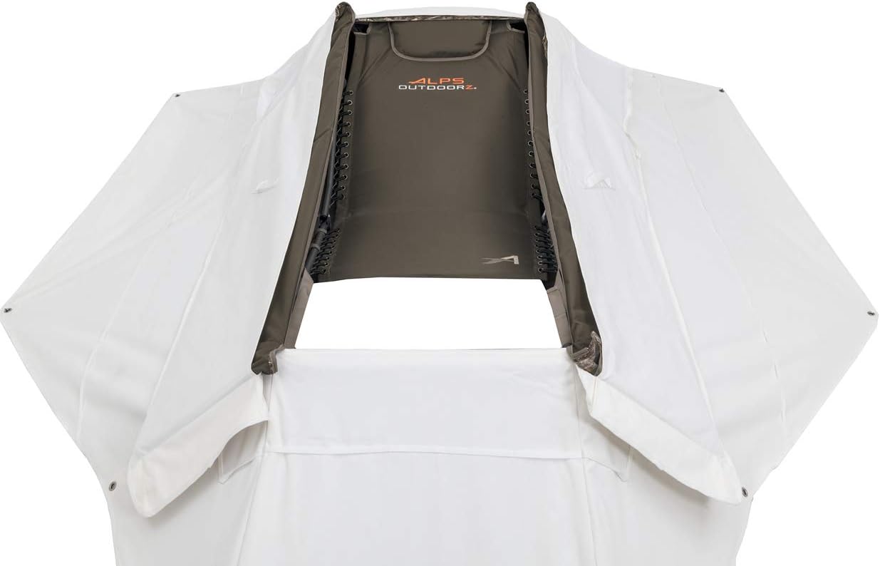 ALPS OutdoorZ Zero-Gravity Blind Snow Cover - UV-Reflective Hunting Blind Cover for Zero Gravity Layout Blind, with Stubble Straps for Concealment and Flag Door Ports