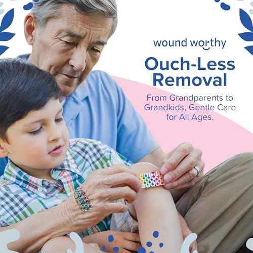 Sensitive Skin Bandages - 2"x4" Prismatic Silicone Foam Dressing - As Seen on Shark Tank - Non-Stick & Hurt-Free Pad for Sensitive Skin - Large & Small Breathable Bandaids (24 pcs.) by Wound Worthy