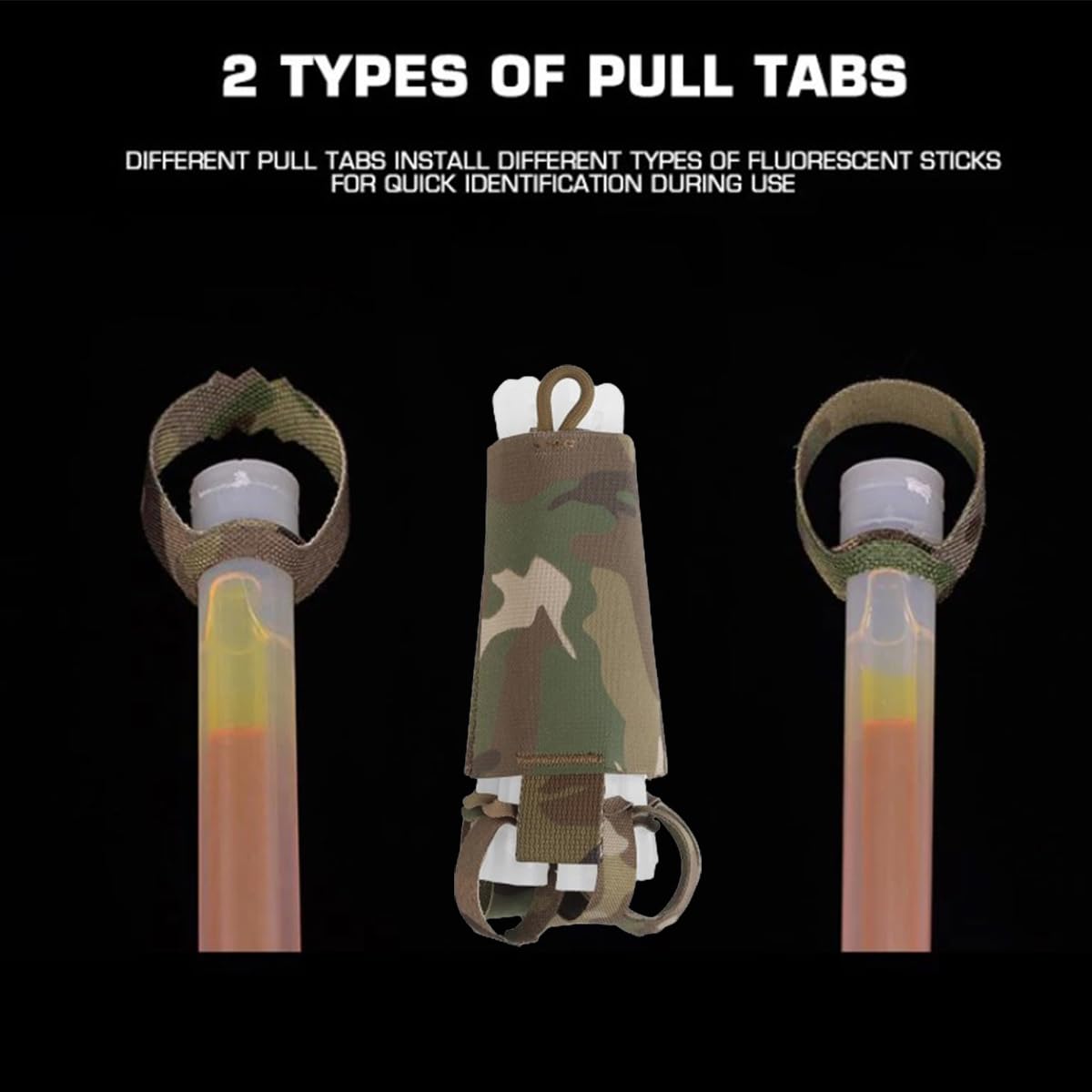 Glow Sticks Pouch Tactical Chemlight Holders Outdoor Adventure Hunting Airsoft Gear