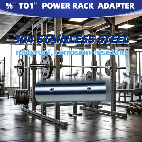 Power Rack Pin Adapter Sleeve Set - 5/8" to 1" Conversion for Gym Equipment