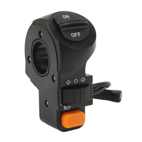 Electric Bike Light Switch, Bike Turn Light Switch,Handlebar Mount Waterproof ABS Easy Installation Bike Turn Light Switch for Electric Scooter