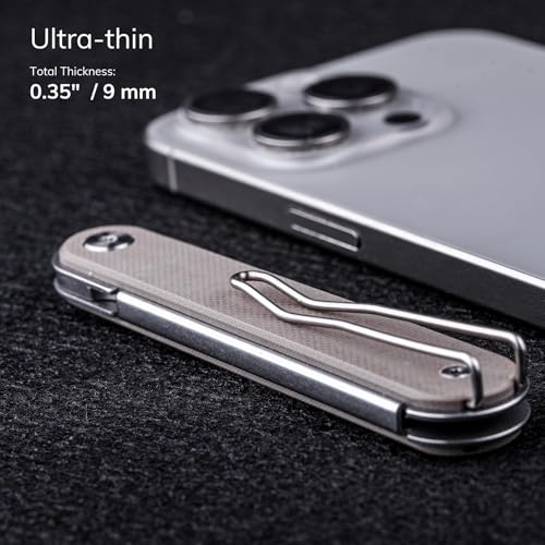 Pocket Knife Folding Knife with 2.99" Blade G10 Handle Locking Blade EDC Outdoor