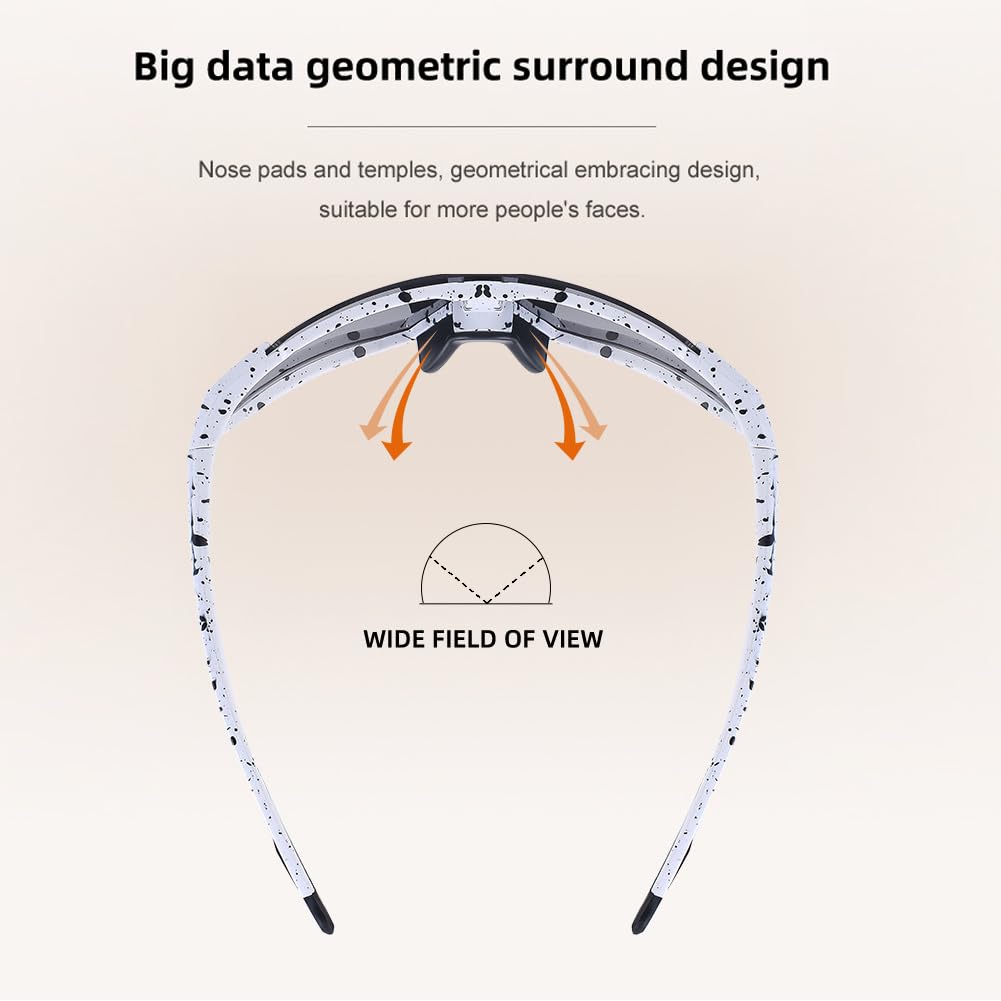 FBHLZ Sports Polarized Sunglasses for Men and Women UV400 Protection Sports Cycling Sunglasses Running Outdoor Sports