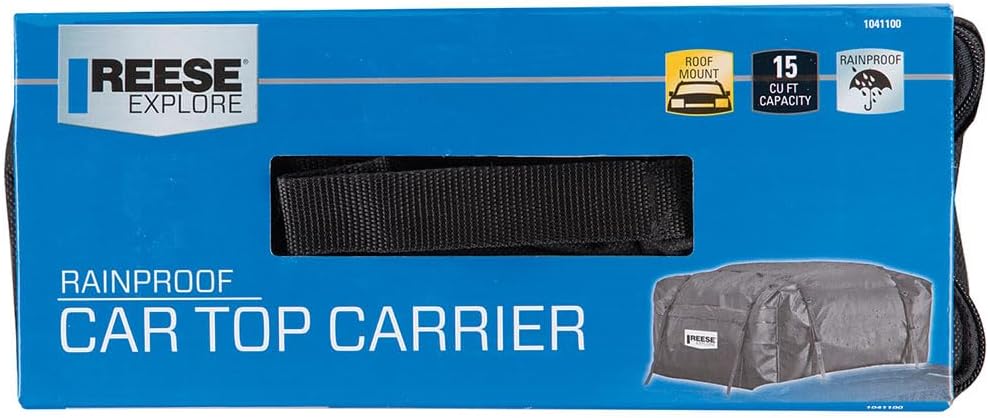 Reese Explore 1041100 Rainproof Car Top Carrier (15 Cubic Feet),Black