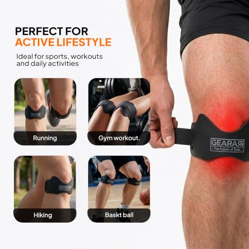 Adjustable Patellar Tendon Support Strap One Size for Knee Pain Relief