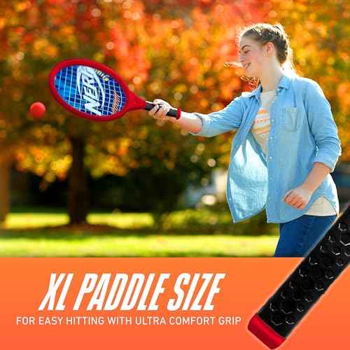Nerf Small Driveway Tennis Set for Kids - 2 Player Kids Tennis Set - Rackets and Foam Ball - Indoor + Outdoor - (2) Rackets + Foam Ball Included