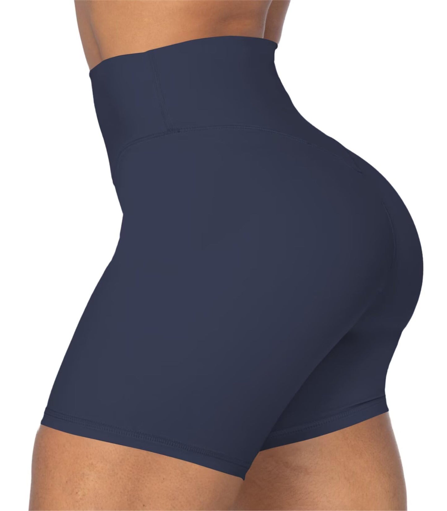 Sunzel Women's Biker Shorts in High Waist Tummy Control with No Front Seam 5" Charcoal Gray X-Small