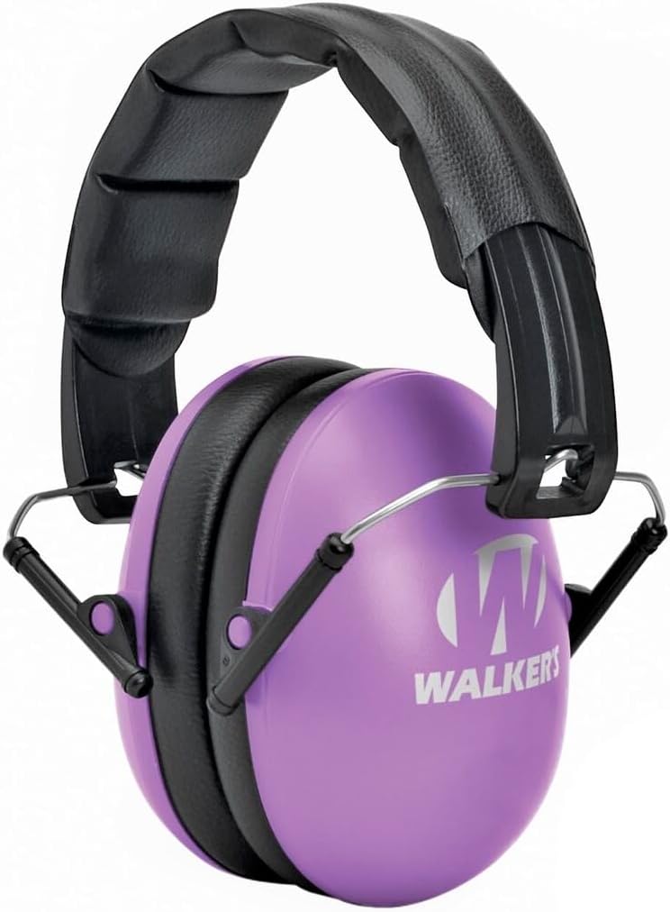 Walker's Youth & Women's Shooting Low Profile Folding Padded Headband Adjustable Hearing Protection Earmuffs