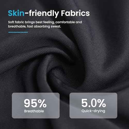 6PCS Moisture Wicking Men's Athletic Headbands - Sweat Head Bands for Sports, Running, Workout, Gym, Cycling, Football, Yoga