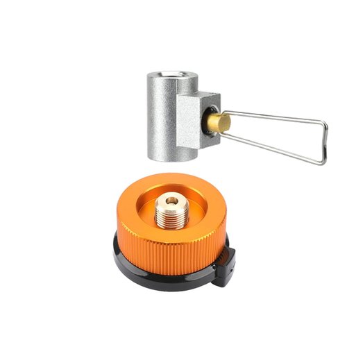 Butane refueling adapter, butane isobutane adapter, isobutane fuel refueling adapter, isobutane gas tank converter, camping fuel tank adapter/camping stove adapter with exhaust pressure button.