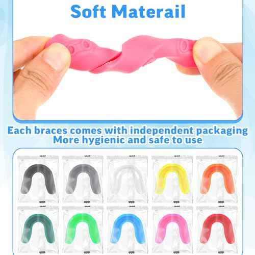 Frienda Sport Mouth Guards Mouthguard 10 Pcs Gum Mouth Guard Teeth Armor Game Guard for Boxing Basketball Football Hockey Karate Basketball Rugby Match