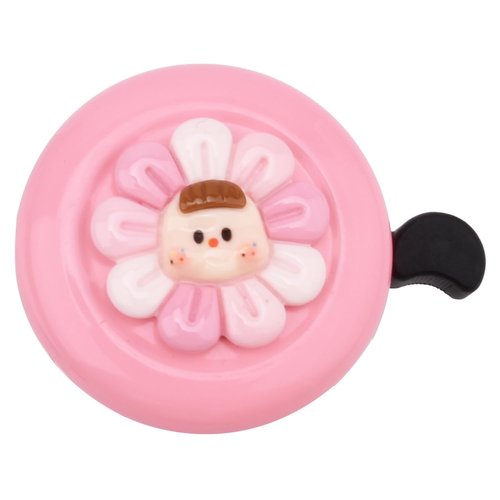 YOKWER Bike Bell for Kids Girls Boys, Aluminum Toddler Bike Bell with Loud Crisp Sound, Flower Bicycle Bell Alert Ring for Children Bicycle Scooter (Pink)