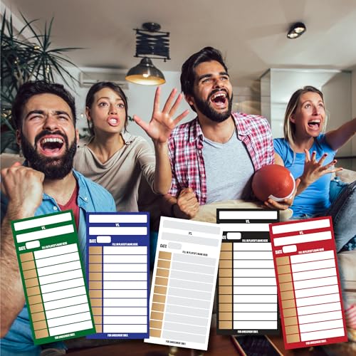 Blue Football Scratch Off Strip Cards - Super Bowl Betting Game - 100 Pack