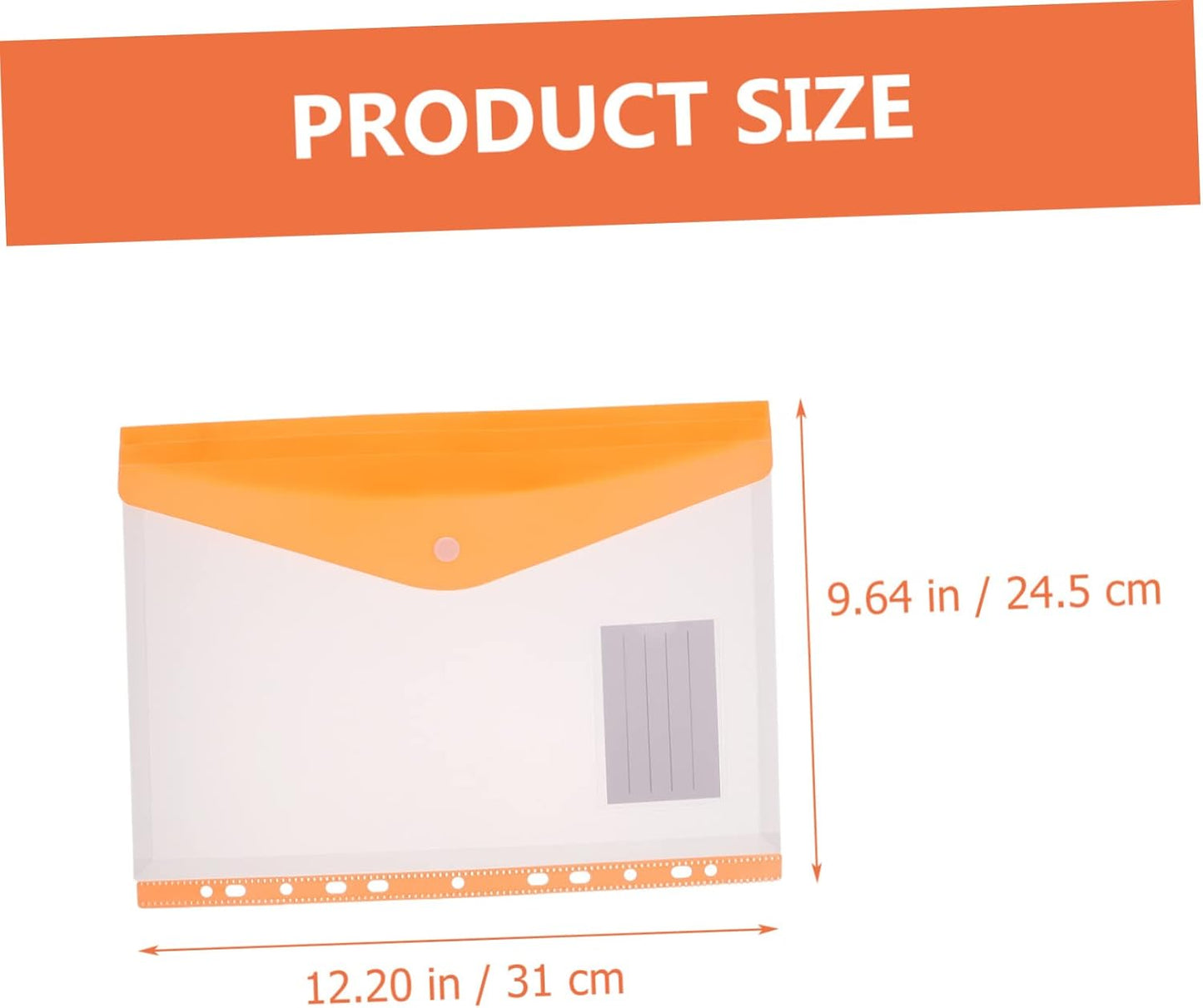 Homoyoyo 12Pcs Blinder File Bags Translucent Document Organizers Multi Versatile Storage for Photos and Cards Reusable