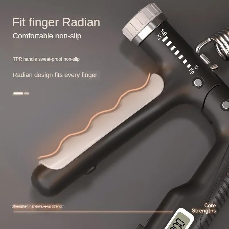 Hand Gripper Strengthener, Pack of 2 Adjustable Resistance 22-220Lbs (10-100kg) Forearm Exerciser, Grip Strength Trainer for Muscle Building & Injury Recovery, Aerobic Hands