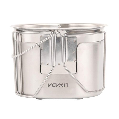 HUIOP Canteen Cup, Camping Cookware Stainless Steel Canteen Cup ing Pot with Wood Stove Set for Outdoor Survival Backpacking Hiking Picnic