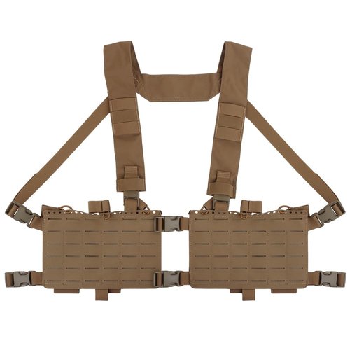 GYDEHUTJ MOLLE Chest Rig Mag Placard Split-Front Chassis Modular Panel Laser Cut 556 762 Pistol Mag Pouch Hunting Airsoft Equipment