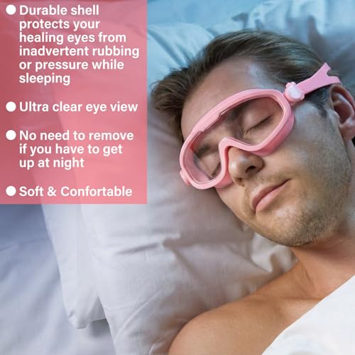 Pink Lash Goggles for Shower Eyebrow Protector - Waterproof Eye Safety