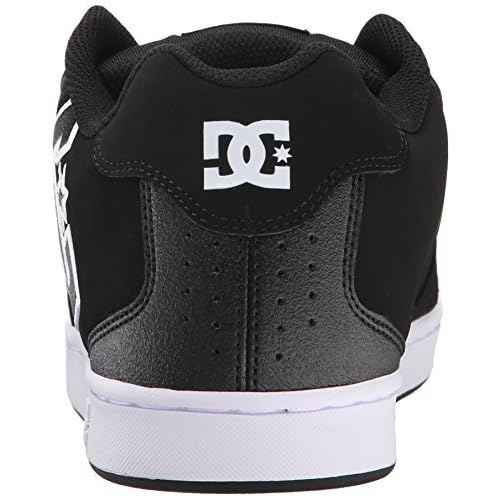 DC Men's Net Skate Casual Shoe Skateboarding, Black/Black/White, 10.5