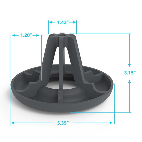 BANGIE - Bottle Drying Rack for Stanley Cup Accessories - Air Convection Fast Drying Bottle Rack - Soft Silicone Bottle Rack Dryer Suitable for Multiple Container Sizes - 2 Pack, Gray