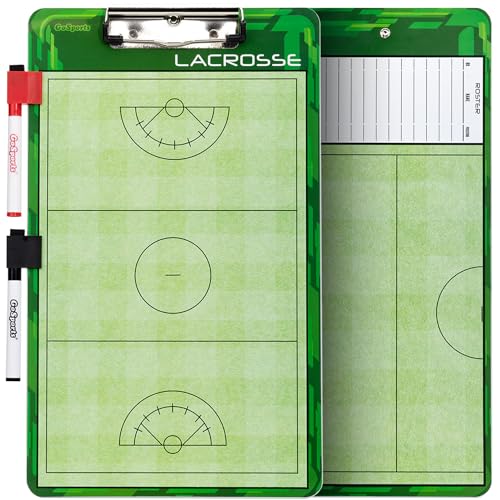 Dry Erase Coaches Clipboard for Women's Lacrosse - Full & Half Field, Roster
