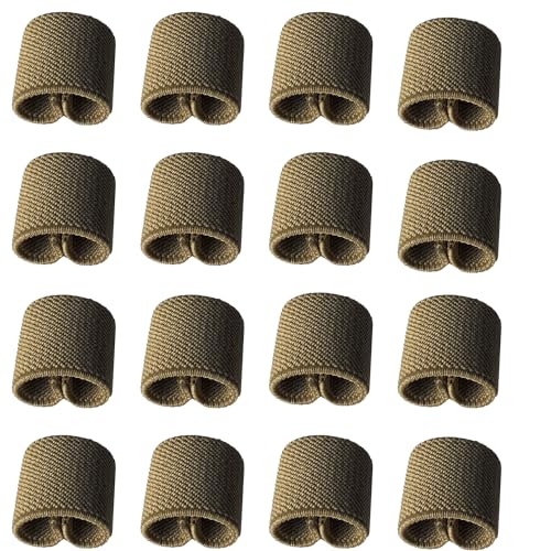 Elastic Belt Retainer Set of 16 for 1 Inch Belts - Khaki