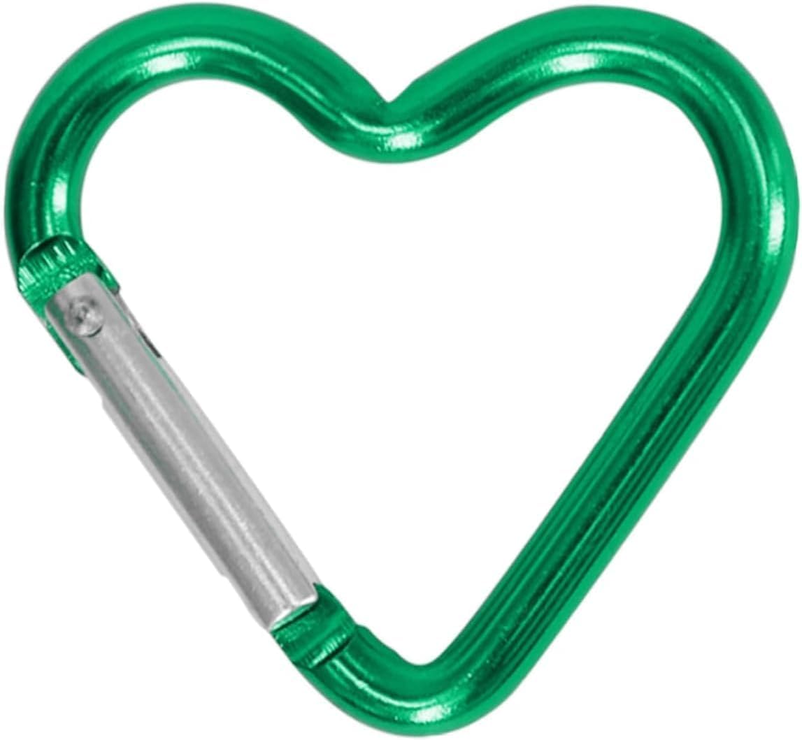 2Pcs Light Purple Heart Snap Hooks Carabiner, Hook Clip Key Holder Aluminum Alloy Keychain Clips for Outdoor Traveling Walking Lightweight Aluminum Alloy Keychain Clip Backpack Carabiner Car Keychain