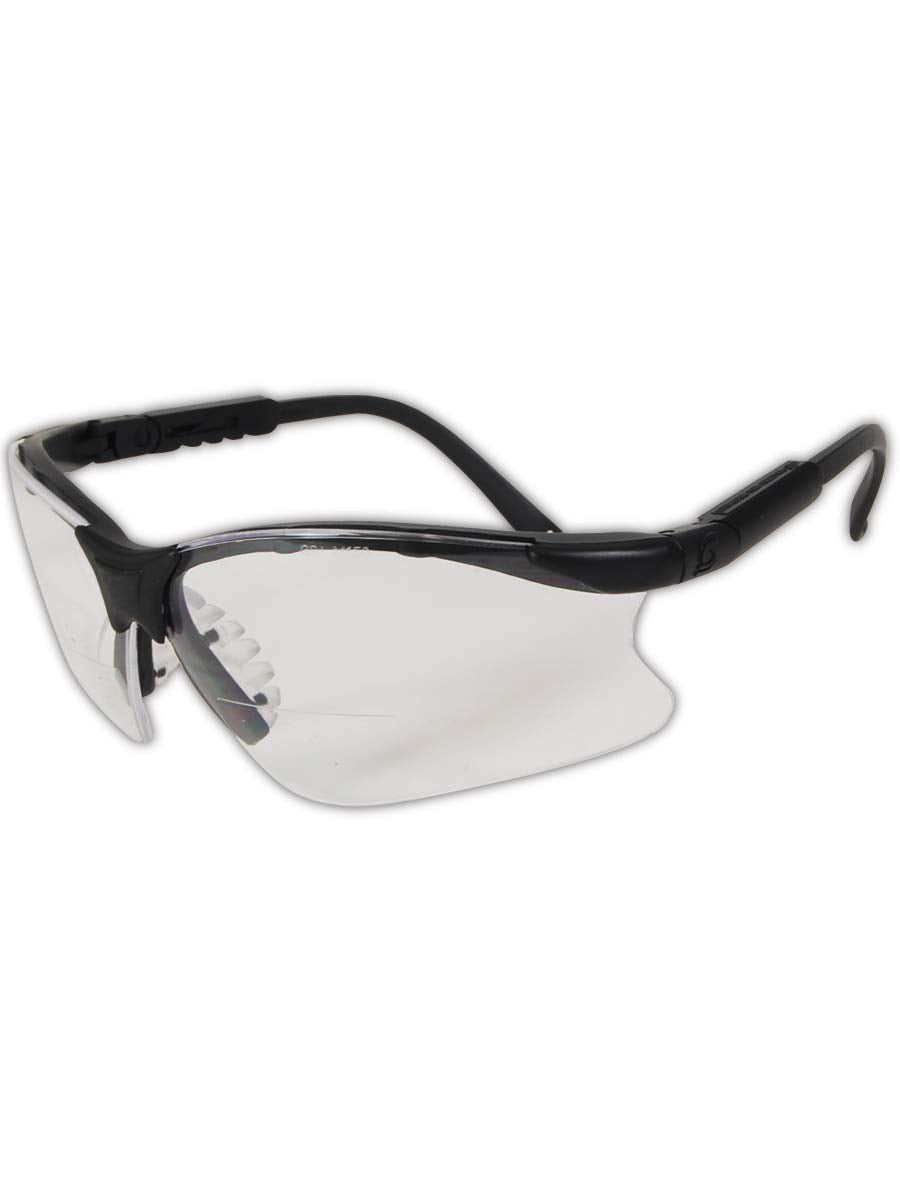 Gateway Safety 16MG20 Scorpion MAG Safety Glasses, 2.0 Diopter Magnification, Gray Lens, Black Frame