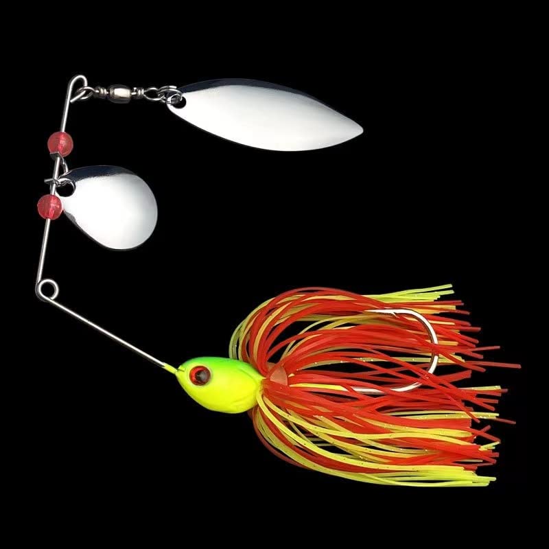 Spinnerbait Bass Fishing Lures Kit Spinner Baits Bass Fishing Lure Hard Metal Lure Topwater Buzzbait Swimbait for Pike Bass Trout Salmon Freshwater Saltwater Fishing(6PCS)