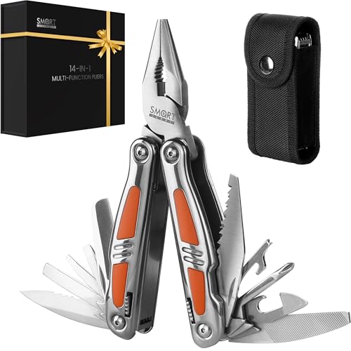 14-in-1 Multitool Pliers with Gift Box, Durable Stainless Steel, Portable