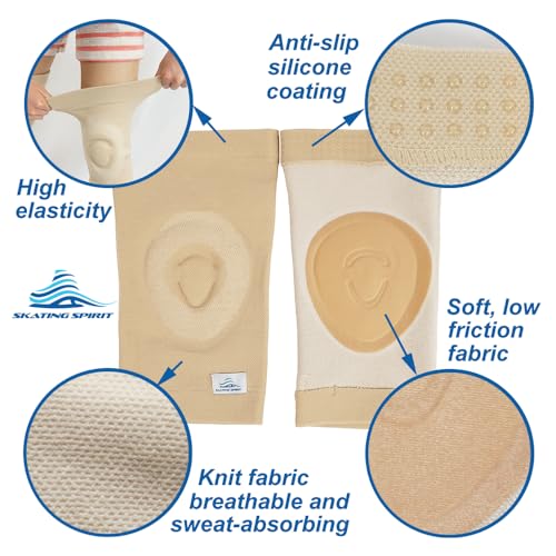 Gel Knee Pads for Dancing & Skating - Support & Cushioning, Medium Black