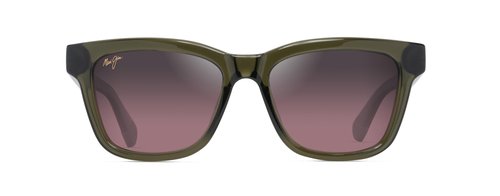 Maui Jim Hanohano Cat Eye Sunglasses, Shiny Trans Green/Maui Rose Polarized, Medium