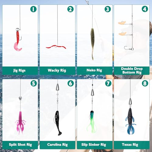 Fishing Lures - 2025 New Tackle Box with Tackle Included, Fishing Kit with VIBs, Frogs, Minnows, Soft Baits, Hooks & Weights Accessories, Freshwater Lure Kit for Bass Walleye Trout